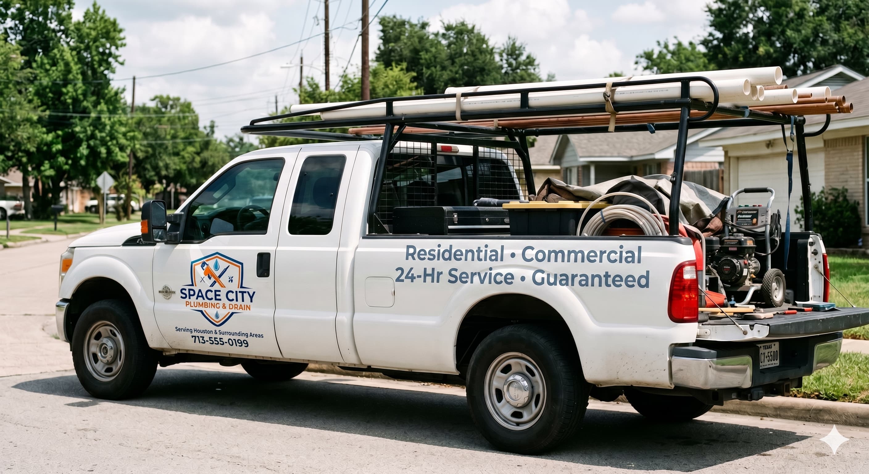 Work van vinyl decals and lettering for small business